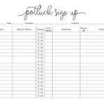 Potluck Sign Up Sheets   74 Free Sheets | Printabulls With Free Printable Potluck Sign Up Sheet
