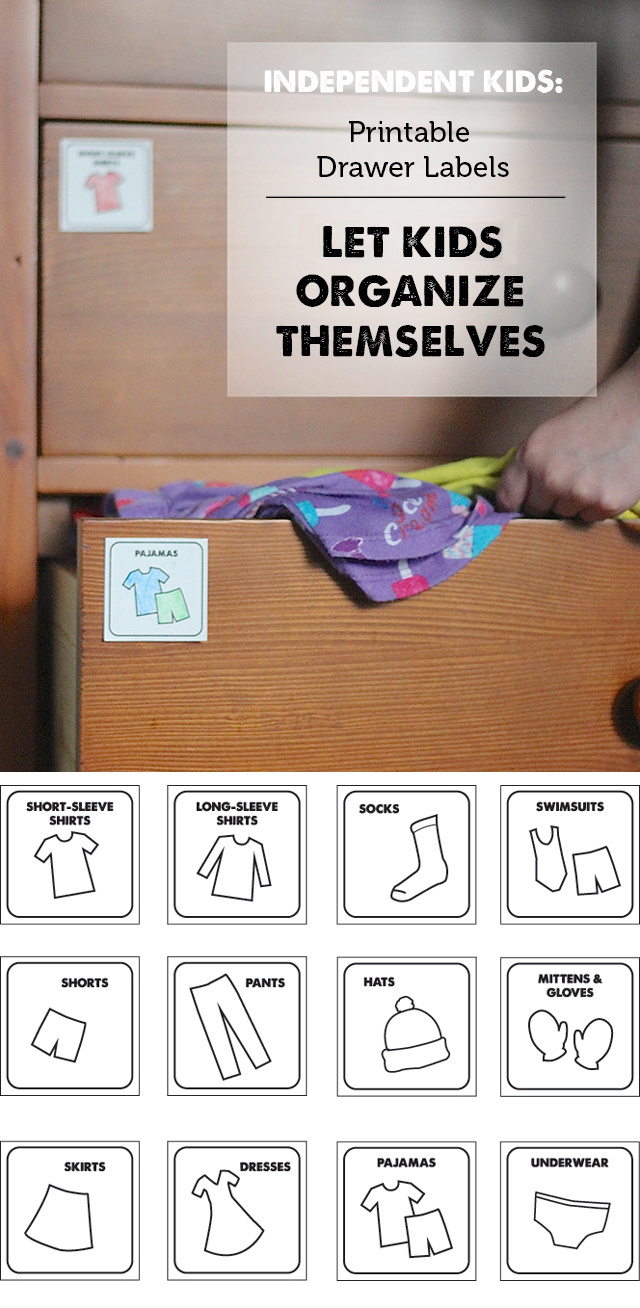 Poyel: Kids Clothing Organization - Modern Parents Messy Kids with Free Printable Clothing Drawer Labels