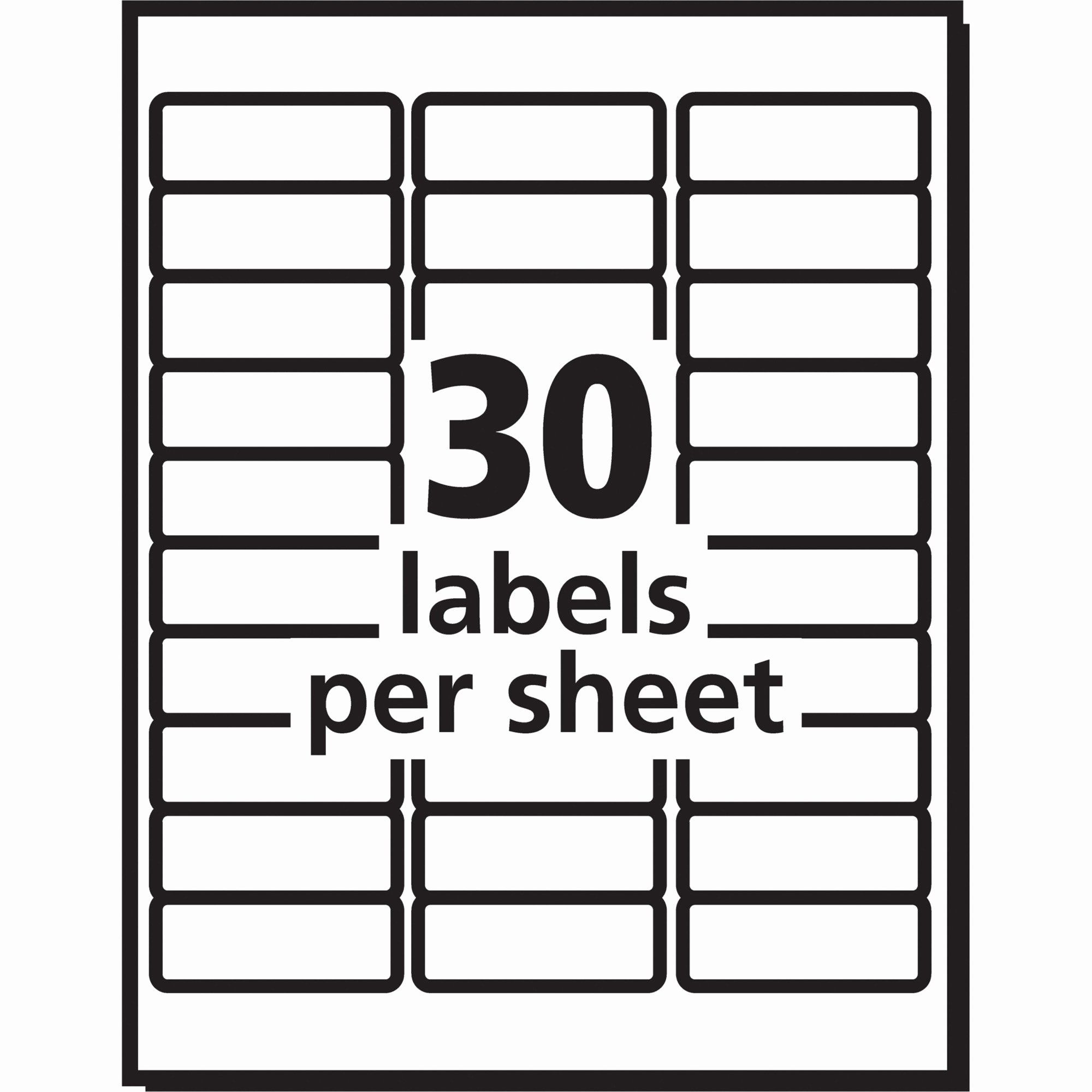 Print Address Labels Officeworks inside Free Printable Label Templates 30 Per Sheet
