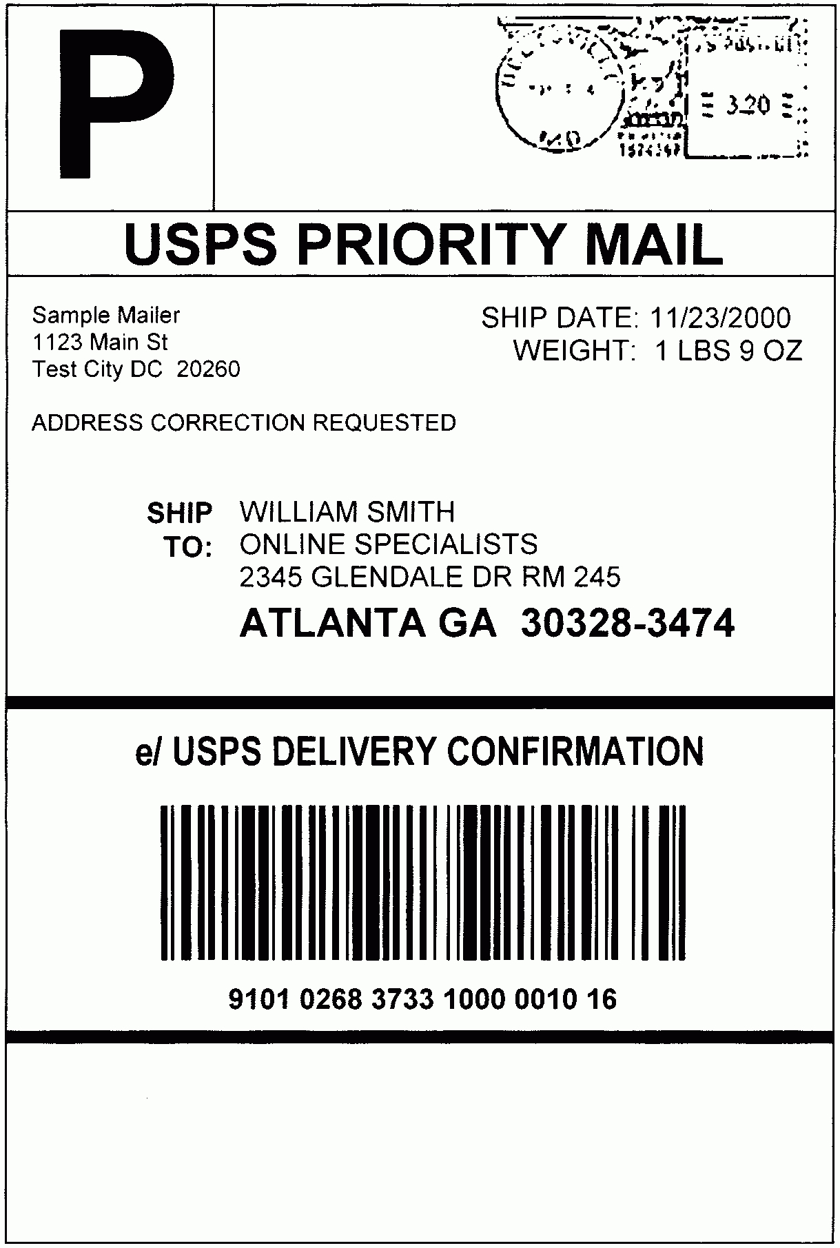 Print Usps Package Label within Usps Printable Label