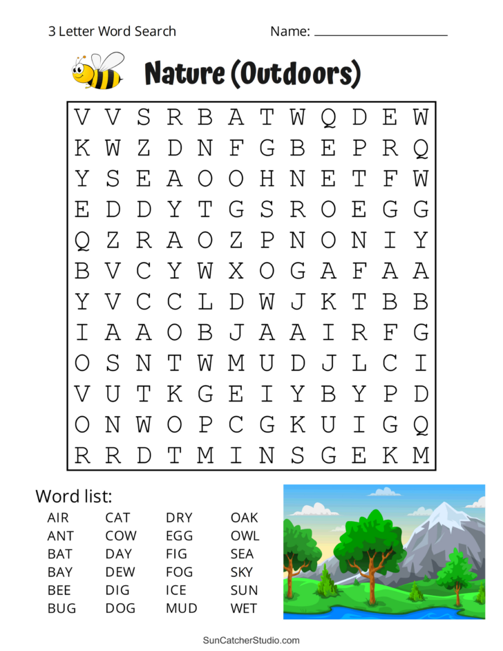 Free Printable Word Search Large Print