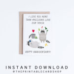 Printable Anniversary Cards, Instant Download Funny Anniversary Pertaining To Free Printable Funny Anniversary Cards