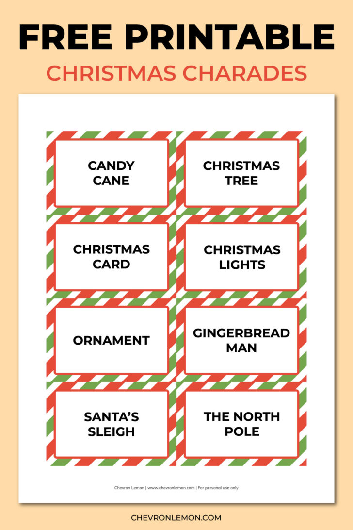 Free Printable Christmas Charades Game