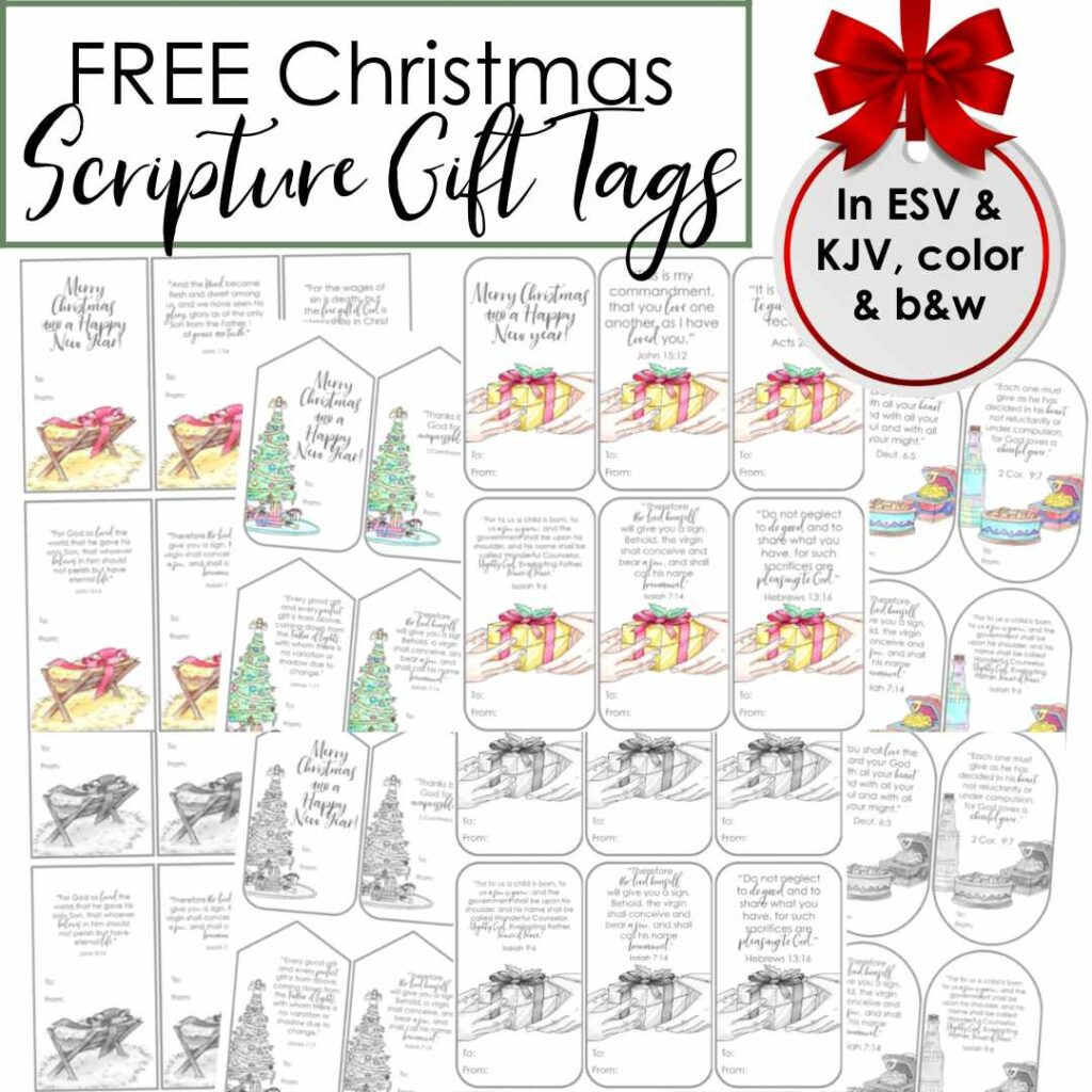 Printable Christmas Gift Tags With Scripture throughout Printable Christmas Present Labels