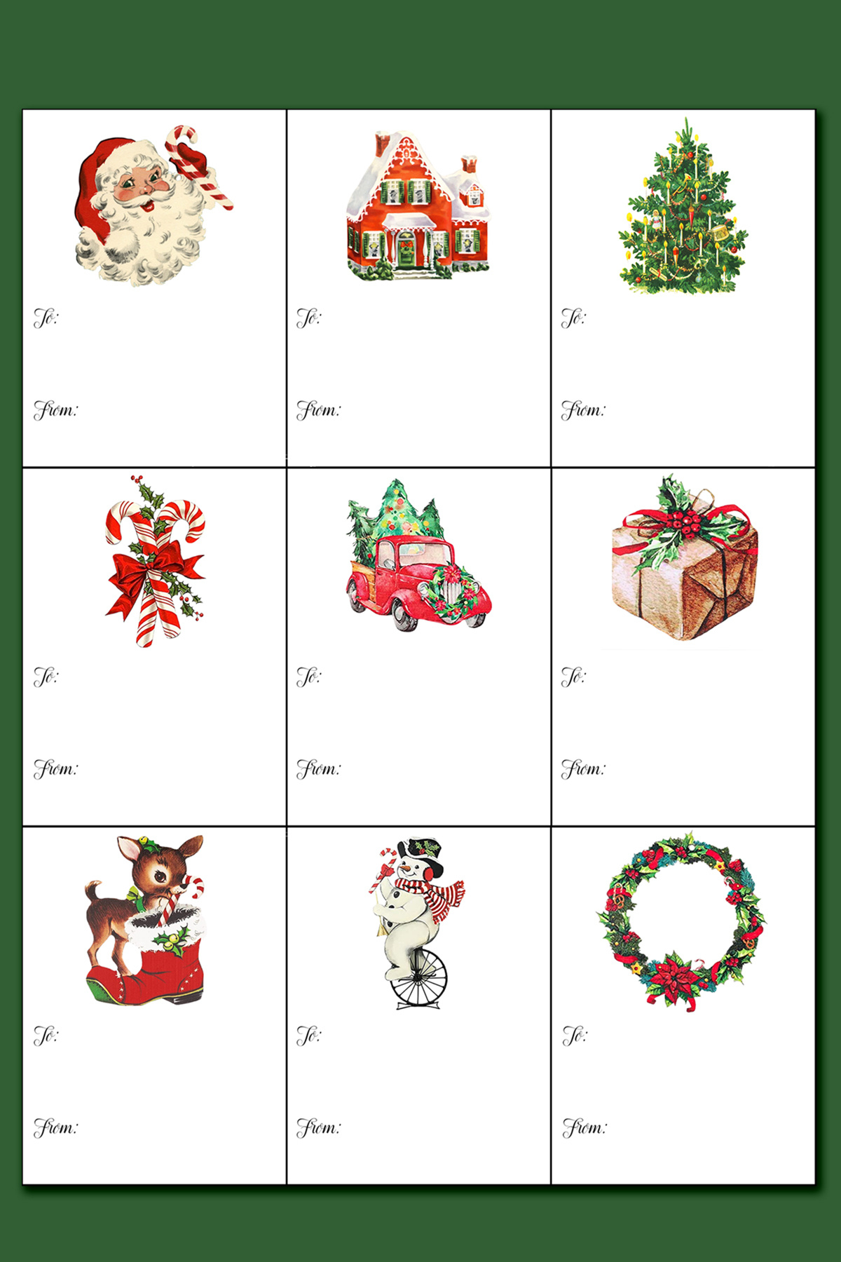 Printable Christmas Labels For Gifts intended for Free Printable Christmas To And From Labels