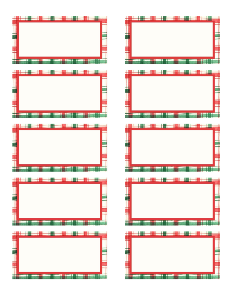 Free Printable Xmas Address Labels