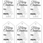Printable Christmas Tags   Pdfs   Add A Little Adventure With Regard To Free Printable Christmas Tags Black And White