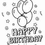 Printable Coloring Pages. Free Throughout Free Printable Birthday Colouring Pages
