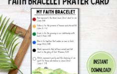 Printable Faith Bracelet Prayer Card | Salvation Bracelet Card pertaining to Free Printable Salvation Bracelet Cards