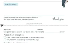 Printable Field Trip Permission Slip Templates with Free Printable Field Trip Permission Slip