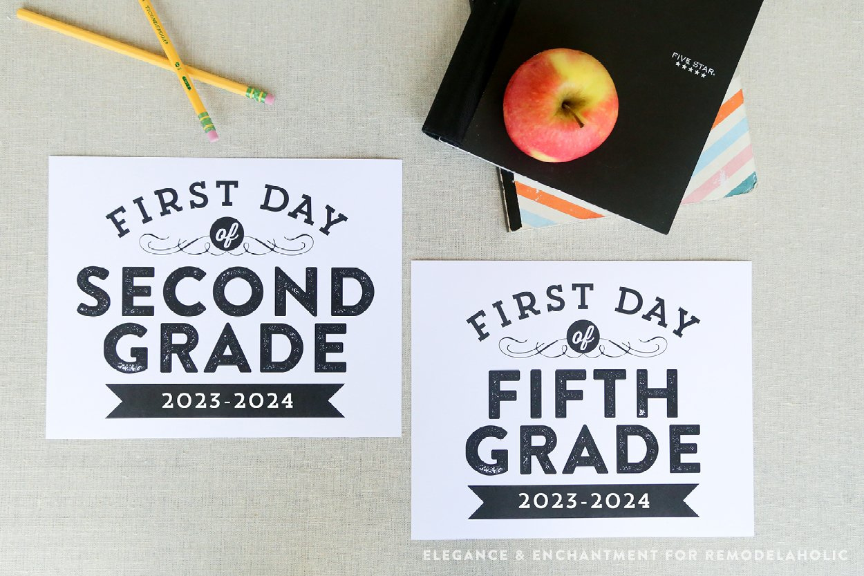 Printable First Day Of School Signs (Updated For 2025-2026 for Free Printable First Day of School Signs