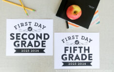 Printable First Day Of School Signs (Updated For 2025-2026 with Free Printable First Day of School Sign Printable