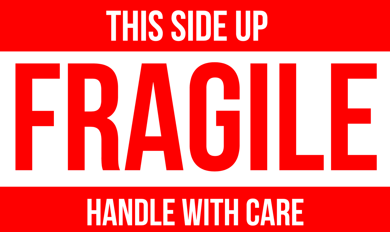 Printable Fragile Label (5″X 3″) - Free Printable Labels with regard to Fragile Label For Shipping Printable