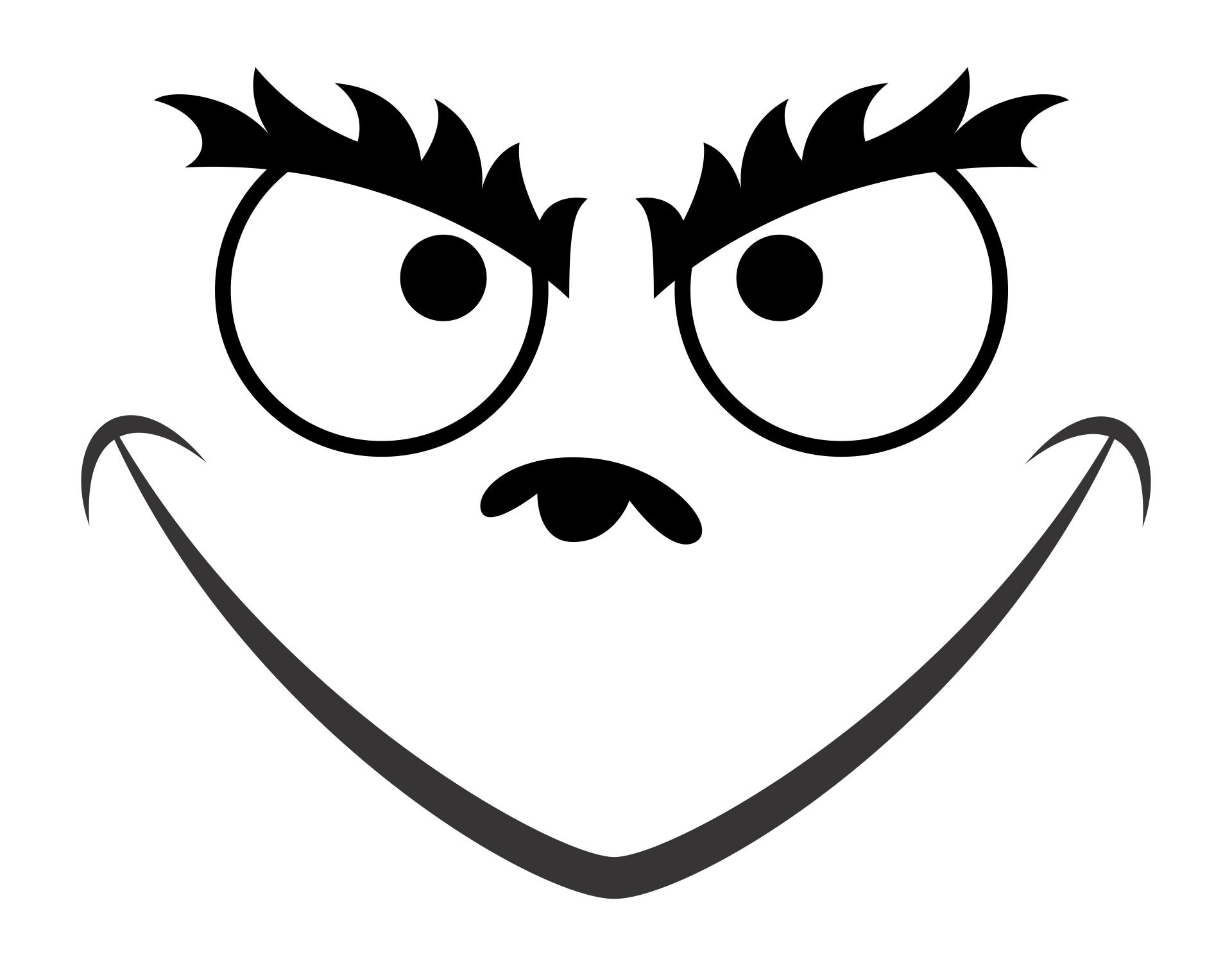 Printable Grinch Pattern - Printable Party Favors with Free Printable Grinch Face Template