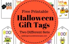 Printable Halloween Gift Tags - Walking On Sunshine Recipes throughout Printable Halloween Treat Bag Labels
