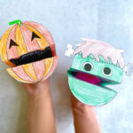 Printable Halloween Puppets   Easy Halloween Coloring Crafts Regarding Free Printable Halloween Paper Crafts Templates