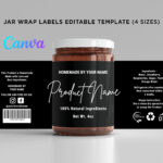 Printable Jar Label Wrap Around Stickers, Mason Jar Labels Intended For Printable Label Stickers For Jars