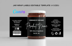 Printable Jar Label Wrap Around Stickers, Mason Jar Labels intended for Printable Label Stickers For Jars