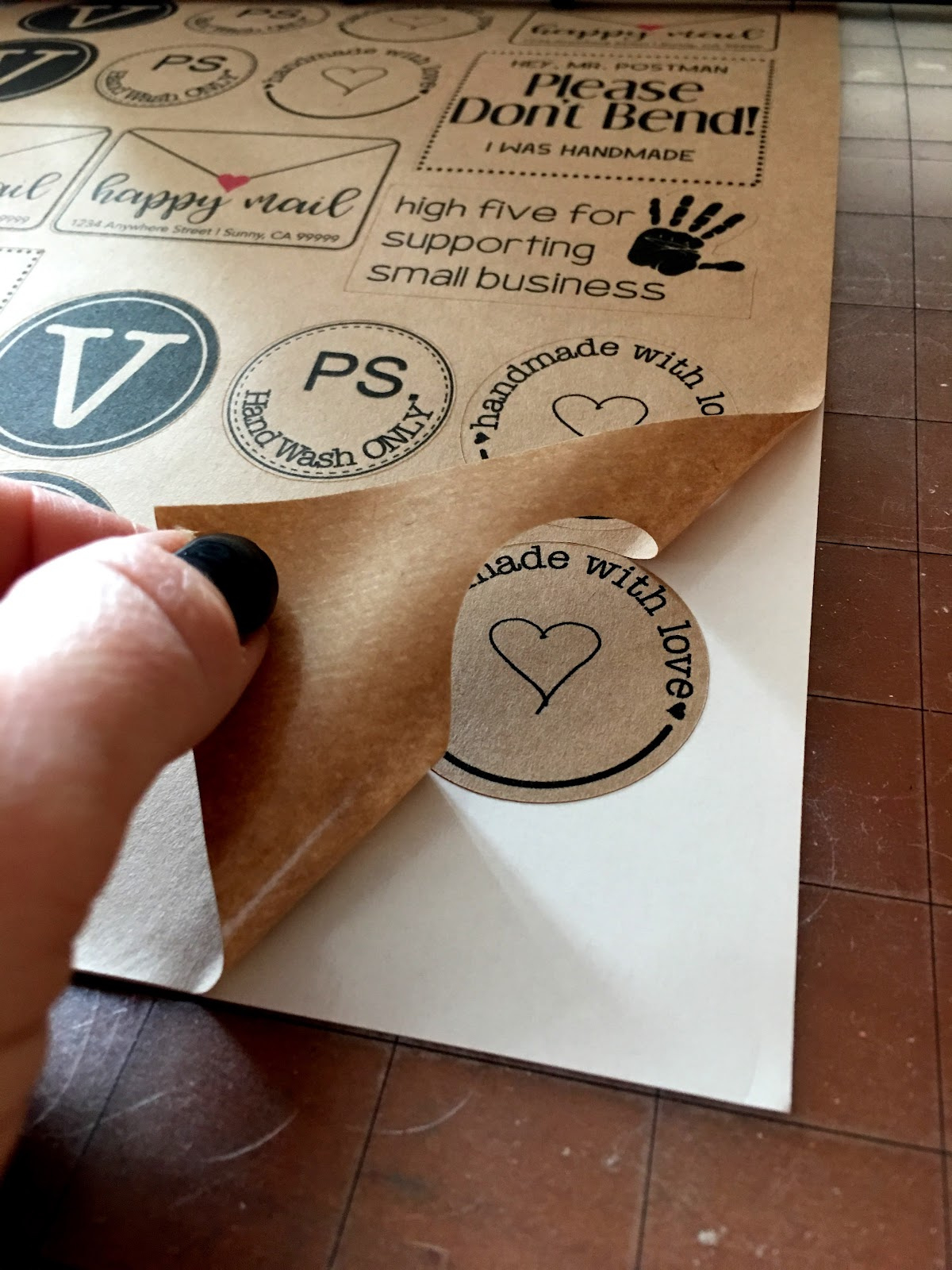 Printable Kraft Paper Sticker Sheets (Free Set Of Designs intended for Printable Kraft Paper Labels