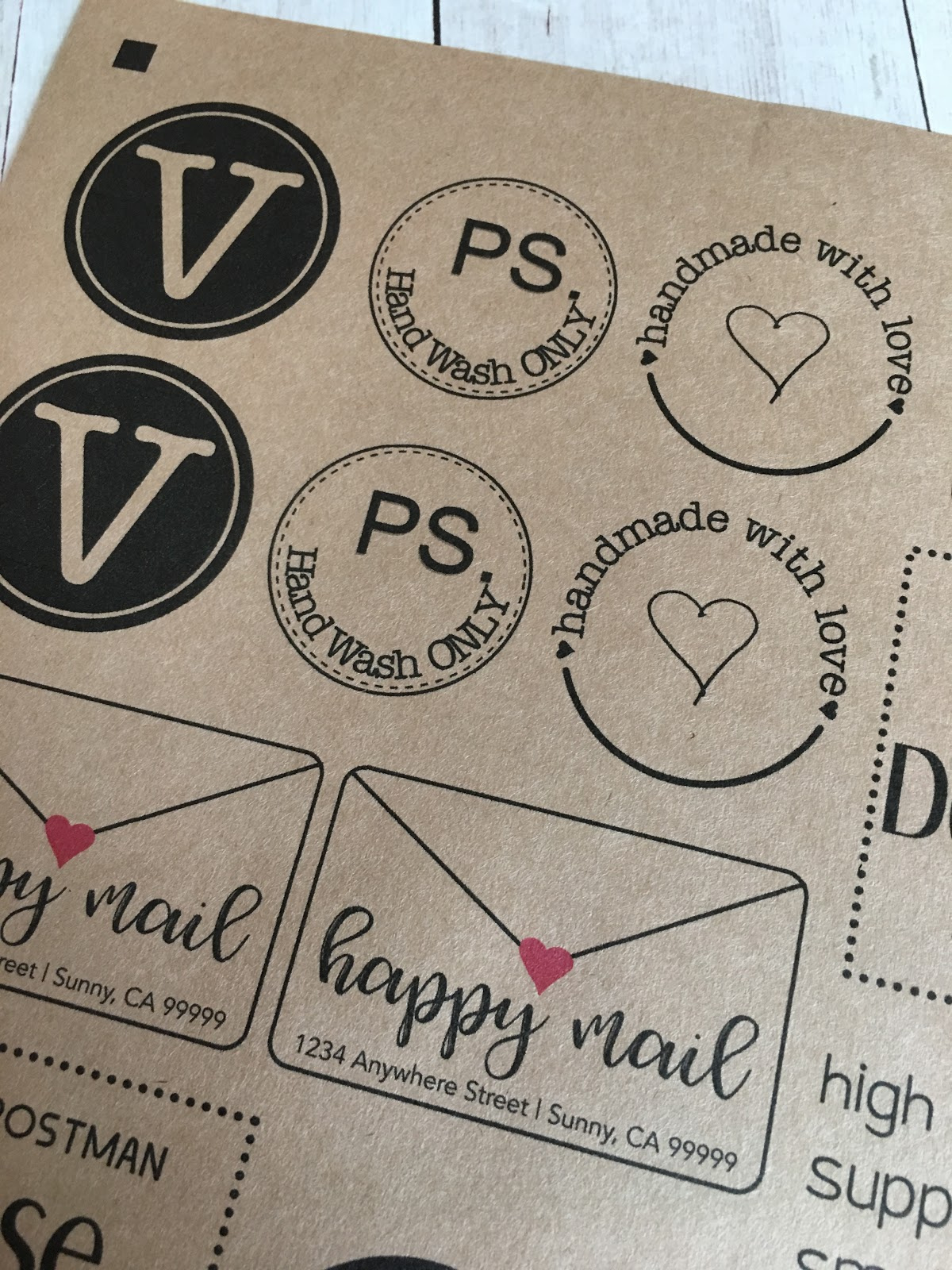 Printable Kraft Paper Sticker Sheets (Free Set Of Designs throughout Printable Kraft Paper Labels
