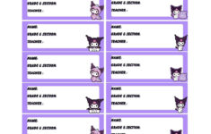 Printable Kuromi Subject Labelbactasacarol - Raket.ph for Kuromi Subject Label Printable