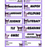 Printable Kuromi Subject Labelbactasacarol   Raket.ph Inside Kuromi Subject Label Printable