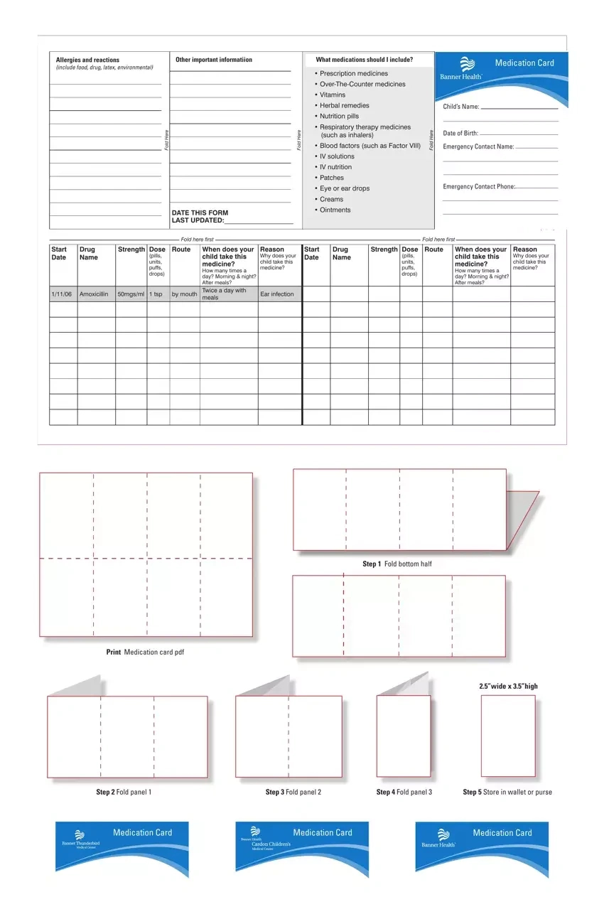 Printable Medication List For Wallet Pdf Form - Formspal in Free Printable Medication Wallet Card