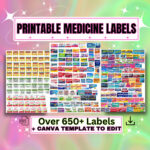 Printable Medicine Labels | Pill Container, Travel Pill Case, Pill Pertaining To Pill Case Labels Printable Free