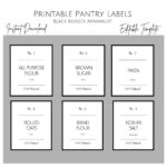 Printable Minimalist Pantry Label Template, Modern Pantry Labels Regarding Printable Label Stickers For Pantry