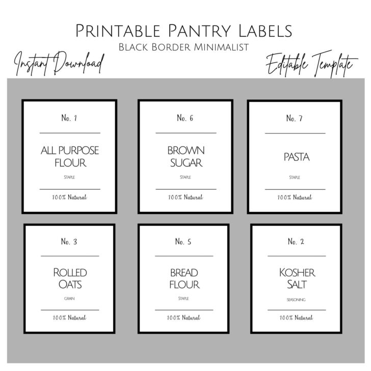 Printable Label Template