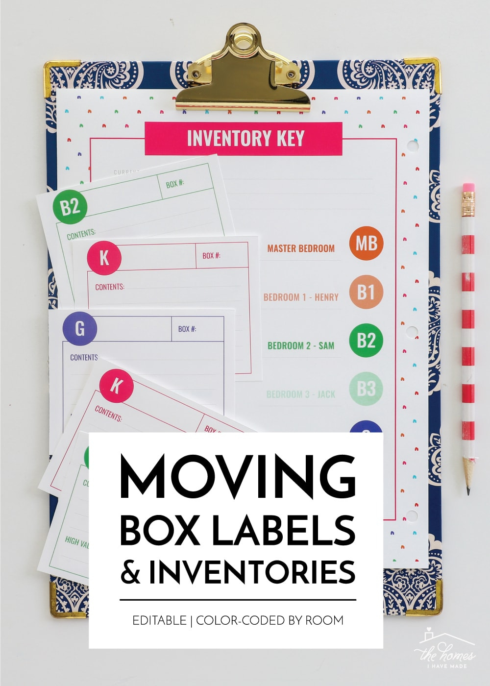 Printable Moving Box Labels &amp;amp; Inventories - The Homes I Have Made within Free Printable Labels For Moving Boxes