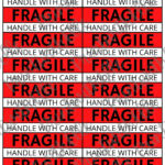 Printable Moving Labels   "Fragile" Handle With Care   For Use On Inside Fragile Shipping Label Printable