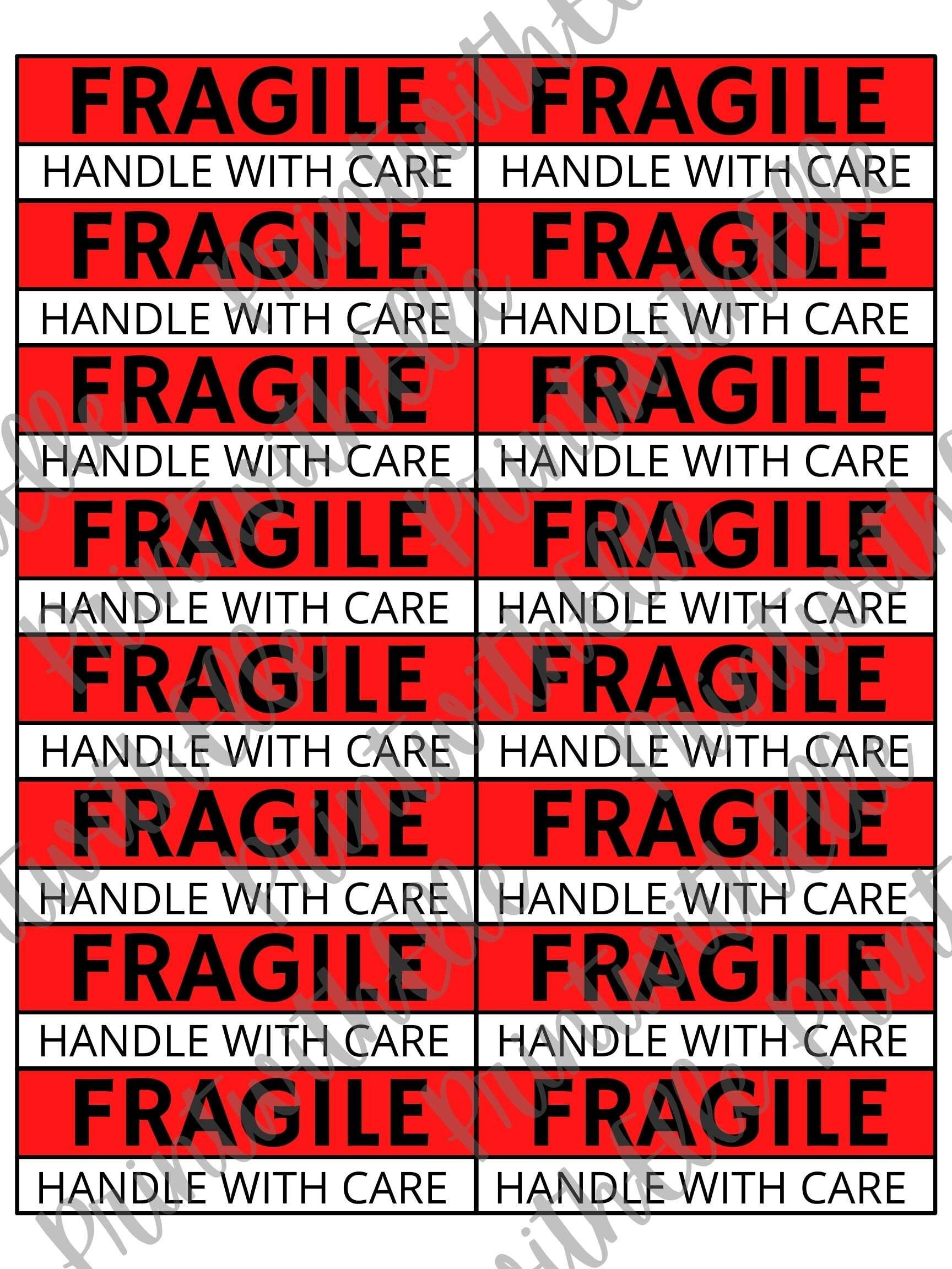 Printable Moving Labels - &amp;quot;Fragile&amp;quot; Handle With Care - For Use On inside Fragile Shipping Label Printable