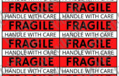 Printable Moving Labels - "Fragile" Handle With Care - For Use On throughout Fragile Label Printable