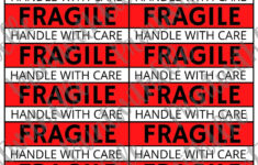Printable Moving Labels - "Fragile" Handle With Care - For Use On with regard to Fragile Printable Label