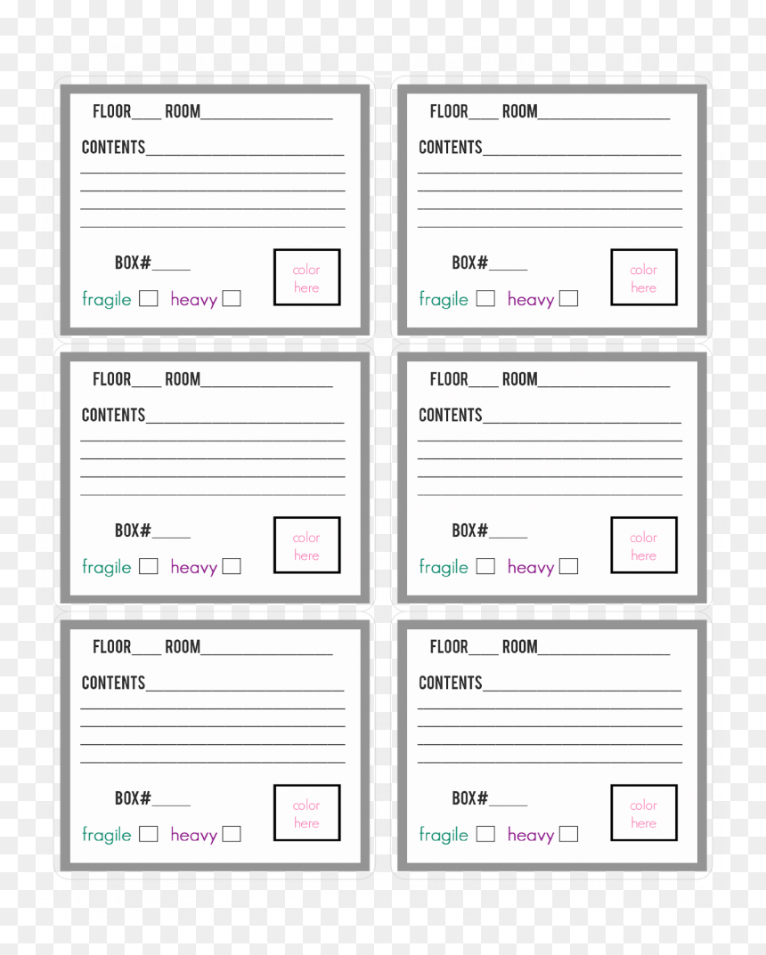 Printable Moving Labels, Hd Png Download - Vhv pertaining to Printable Labels For Moving Boxes