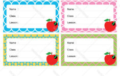 Printable Name Label Stickers With Designs Vector Image regarding Name Label Printable