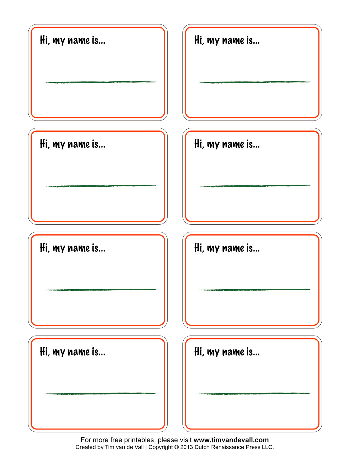 Printable Name Tags | Compatible W/ Avery Templates 5395 / 05395 with regard to Free Printable Name Label