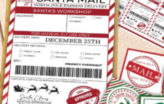 Printable North Pole Shipping Label in Free Printable Santa Shipping Label