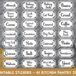 Printable Pantry Labels   Png Stickers Intended For Printable Label Stickers For Pantry