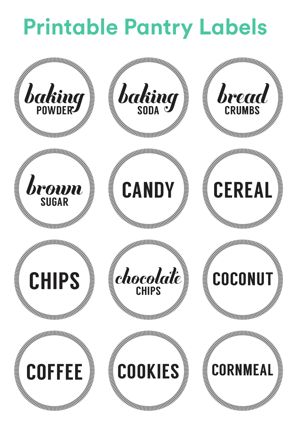 Printable Pantry Labels | Vivint for Printable Label Sheets For Pantry