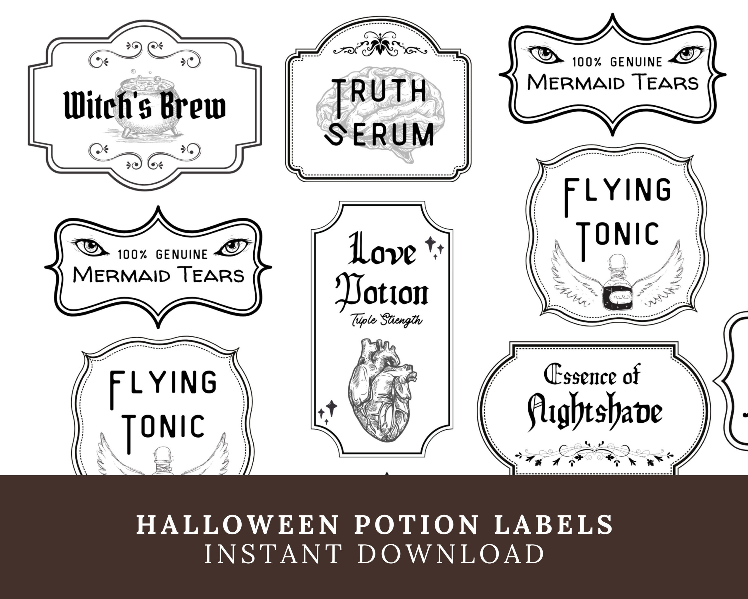 Printable Potion Bottle Labels, Vintage Apothecary Tags, Easy intended for Potion Bottle Labels Printable