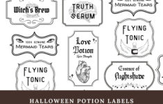 Printable Potion Bottle Labels, Vintage Apothecary Tags, Easy with regard to Witch'S Potion Labels Printable
