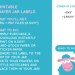 Printable Prayer Jar Labels Children Kids Sunday School Church For Printable Prayer Jar Label