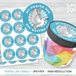 Printable Prayer Jar Labels Children Kids Sunday School Church Within Printable Prayer Jar Label
