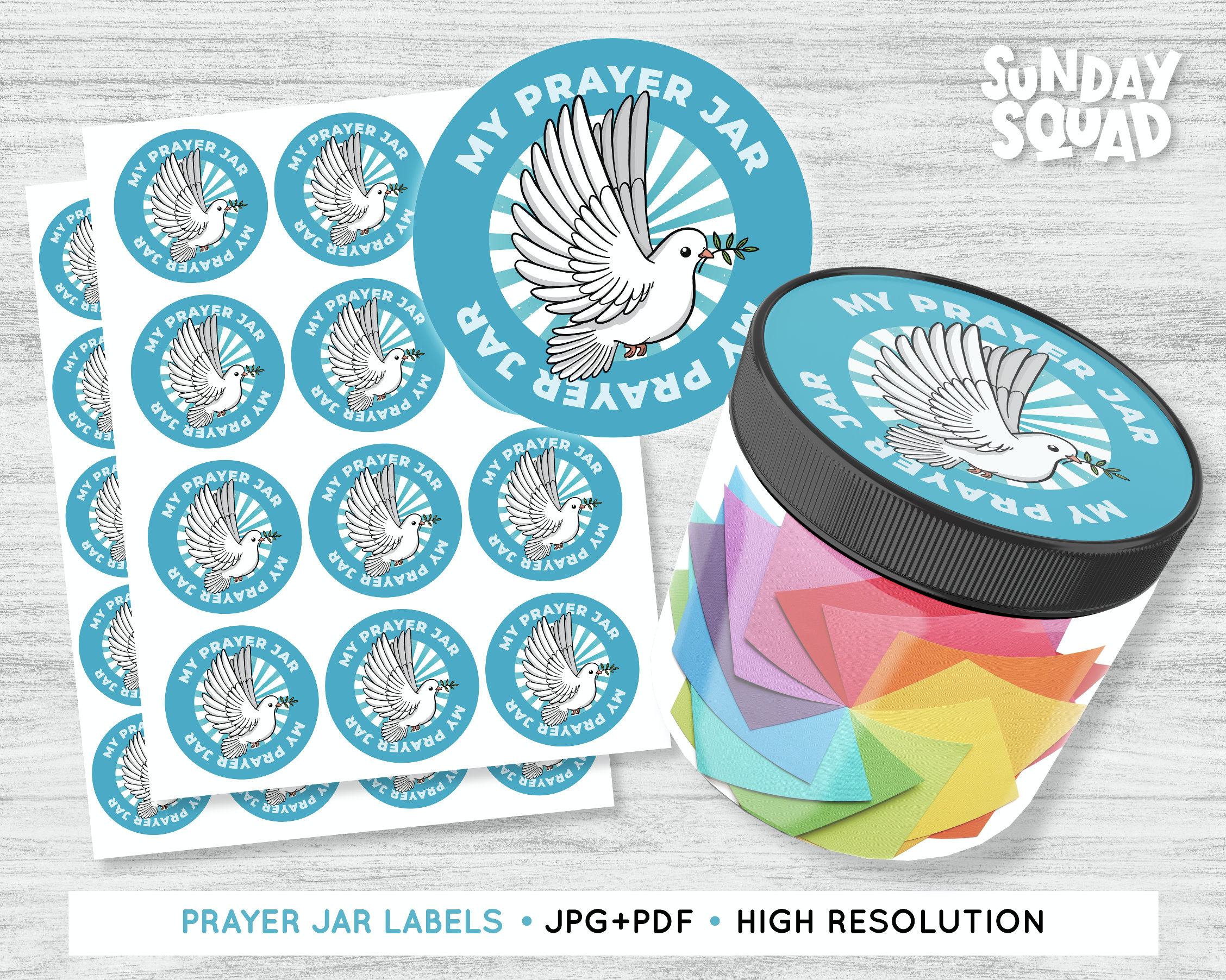 Printable Prayer Jar Labels Children Kids Sunday School Church within Printable Prayer Jar Label