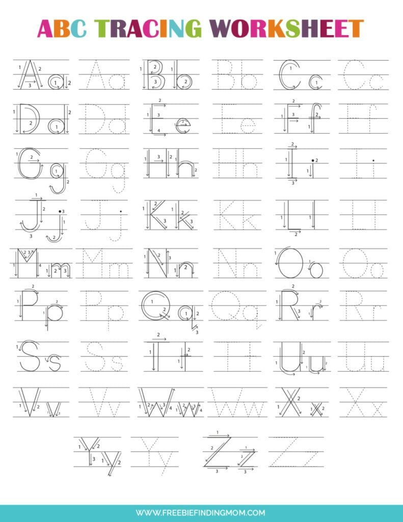 Printable Preschool Tracing Worksheets: Alphabet throughout Free Printable Tracing Alphabet Letters