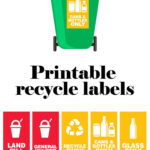Printable Recycle Labels With Label For Trash Bins Printable