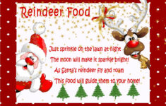 Printable Reindeer Food Label: Christmas Snack Bag Toppers in Reindeer Food Printable Label