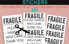Printable Shipping Stickers For Thermal Label Printers, Fragile intended for Fragile 4x6 Printable Label
